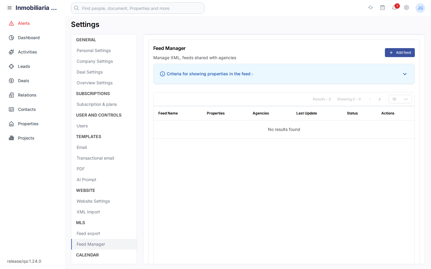 Feed Manager overzicht